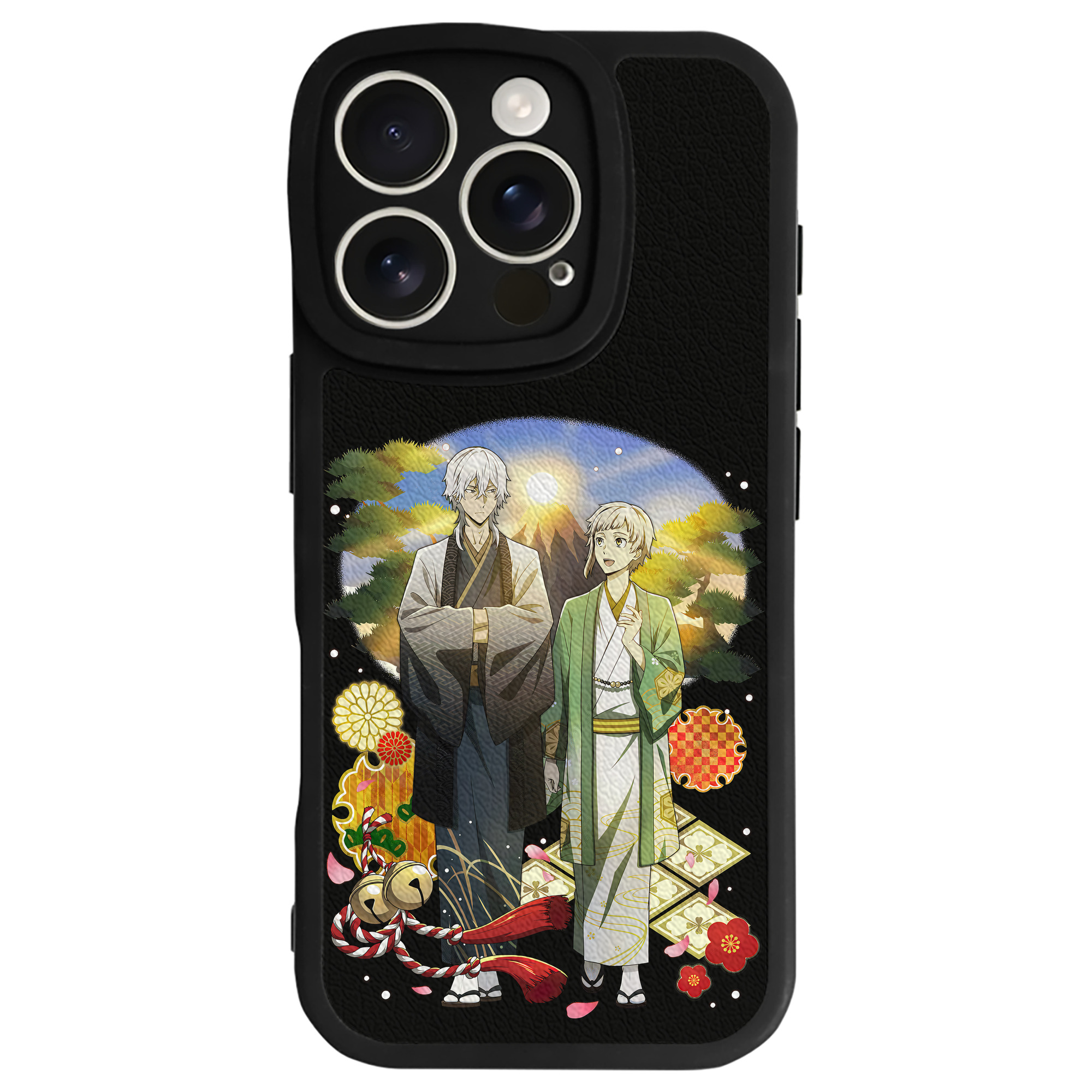 （画像用） 文豪ストレイドッグス Bungo Stray Dogs 【iPhone 16シリーズ対応】シリコンスマホケース（レザー調） 材質：シリコン
